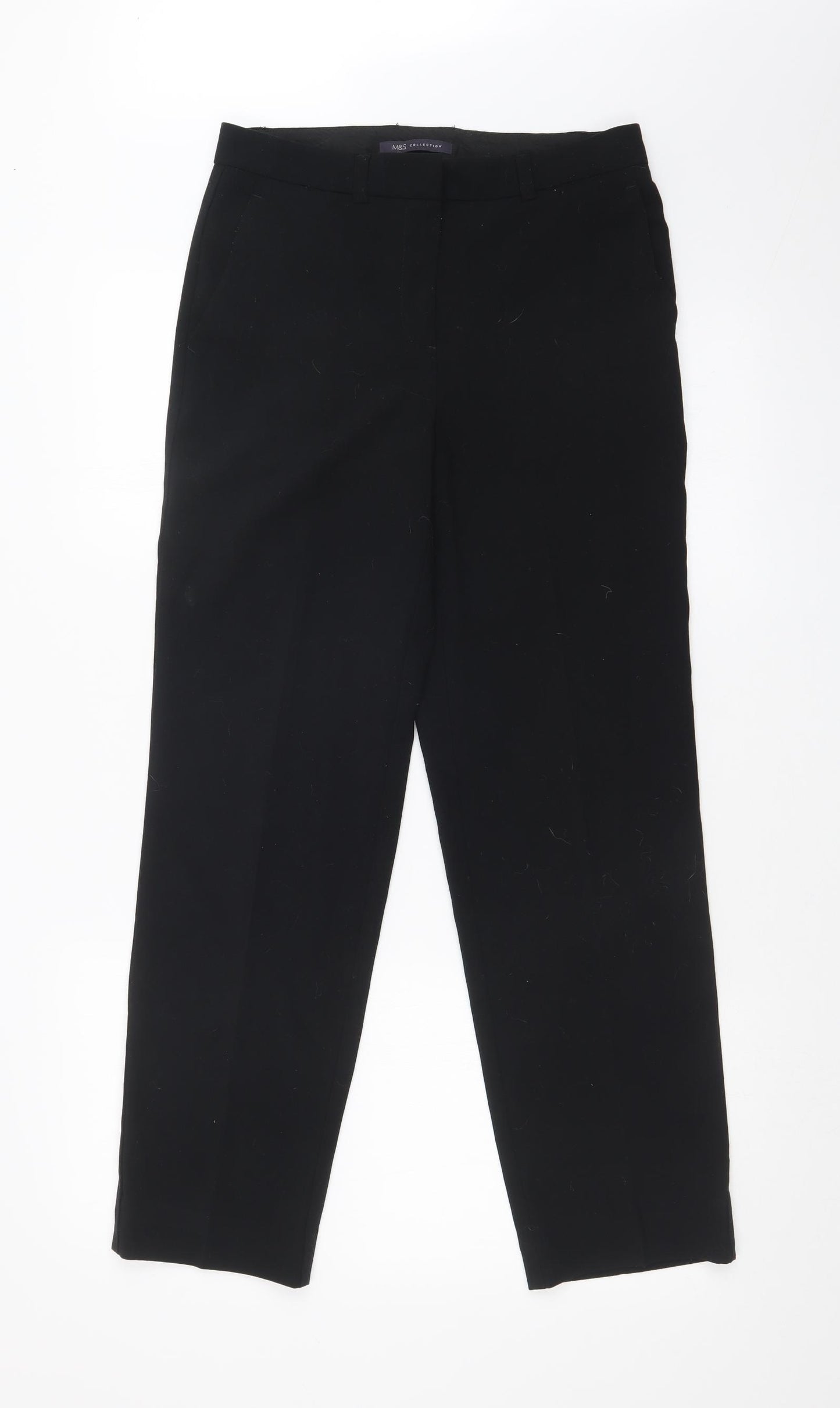 M&S Womens Black   Trousers  Size 8 L27 in