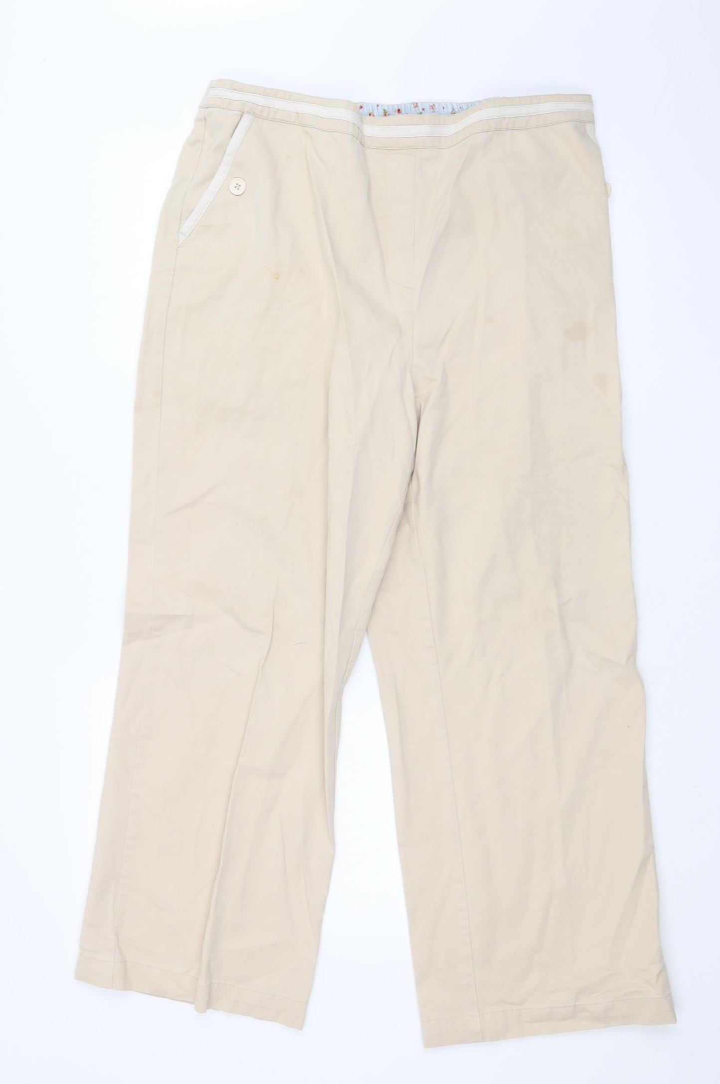 Tulchan Womens Beige   Trousers  Size 16 L26 in