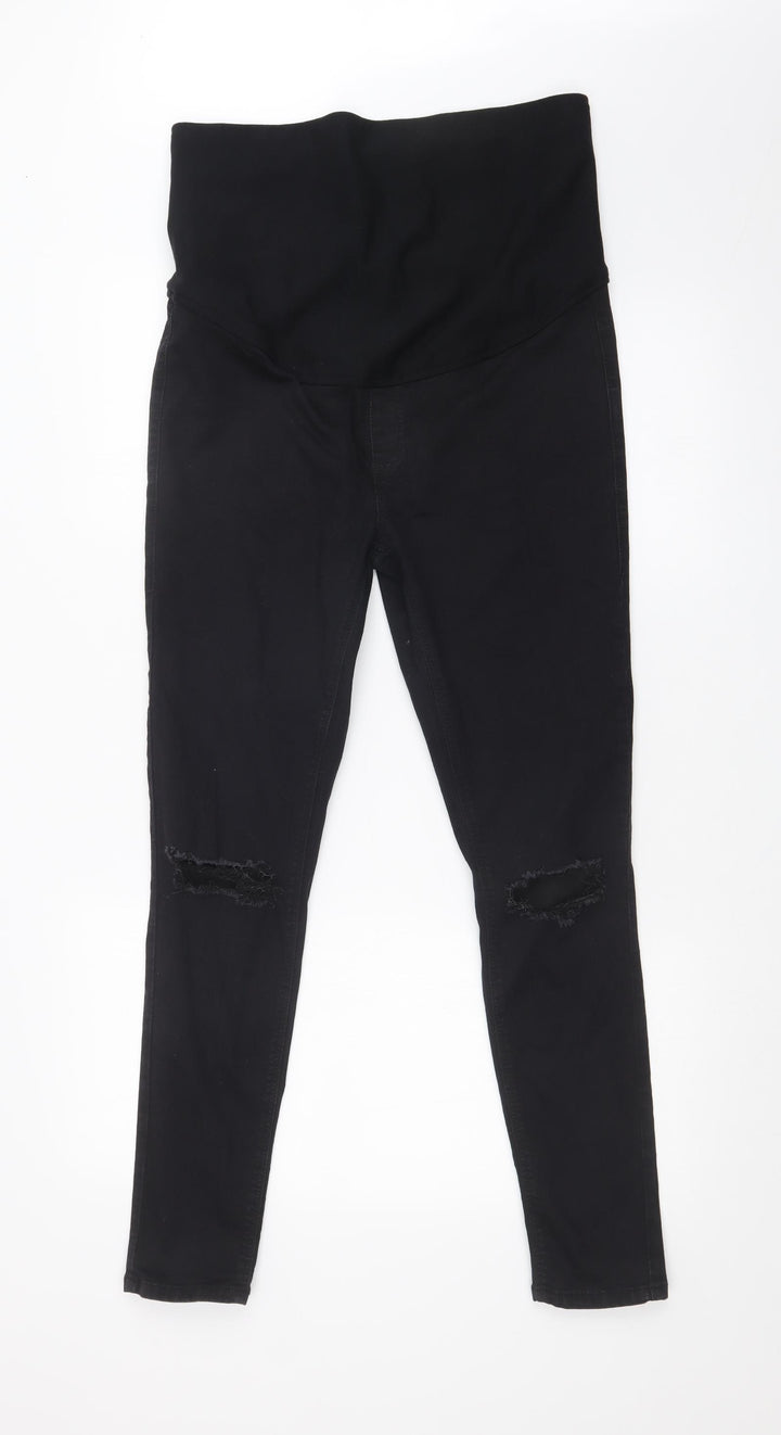 Topshop Womens Black  Denim Skinny Jeans Size 32 in L32 in