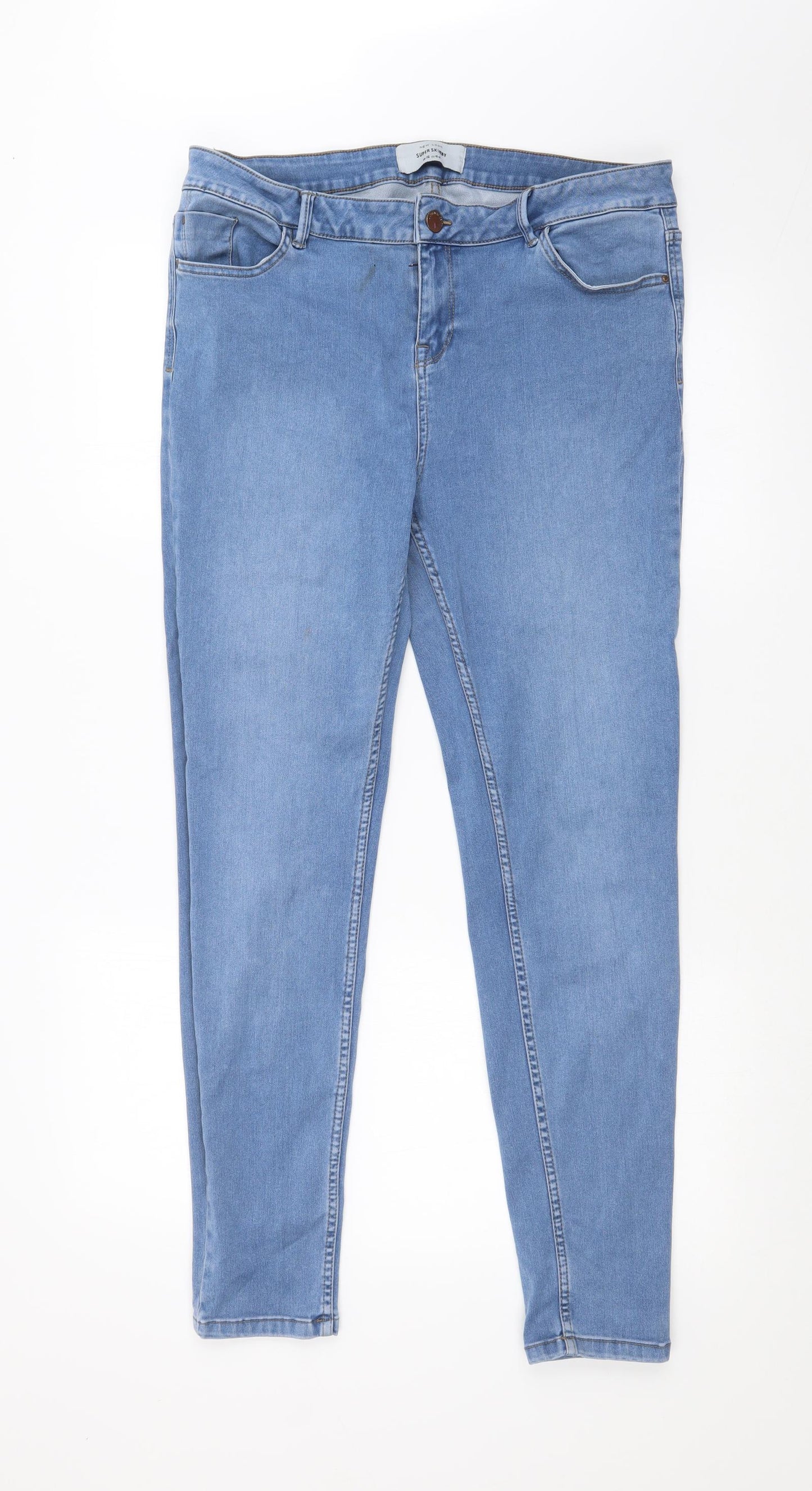 New Look Womens Blue   Skinny Jeans Size 16 L28 in
