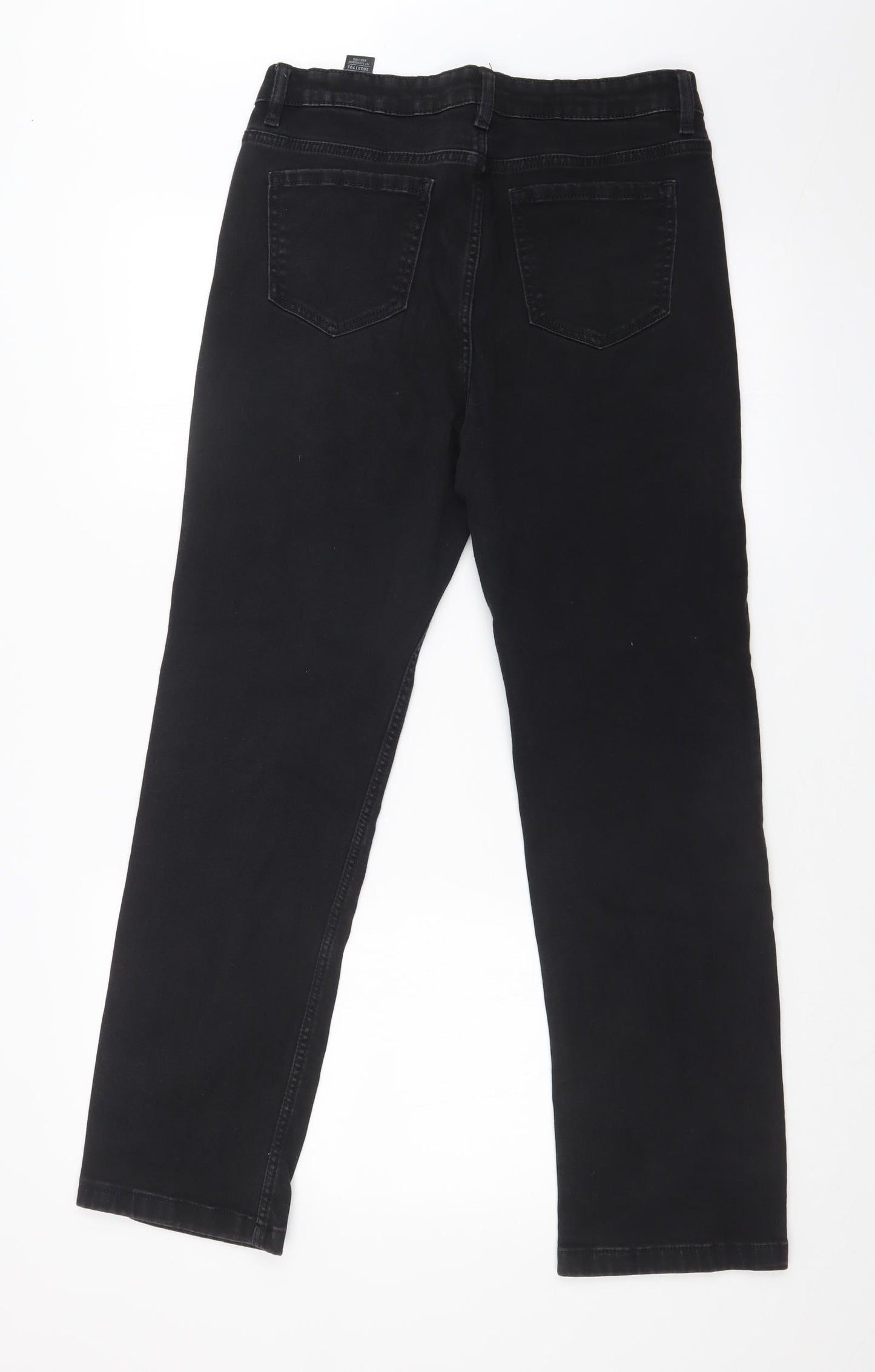 M&S Womens Black   Straight Jeans Size 12 L27 in