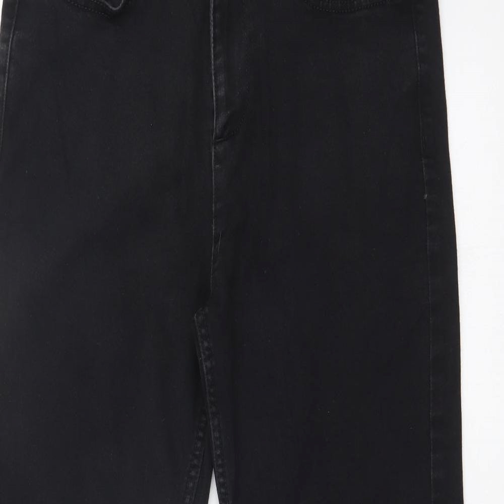 M&S Womens Black   Straight Jeans Size 12 L27 in