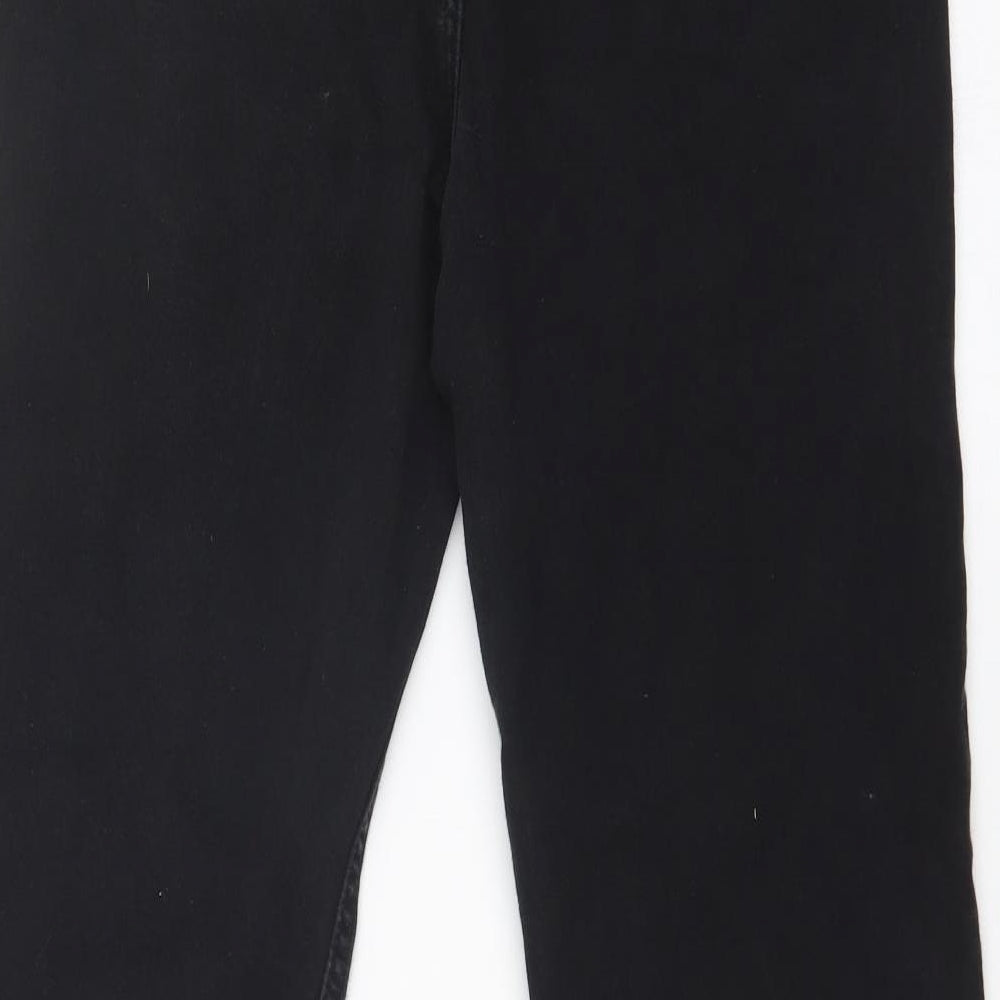 M&S Womens Black   Straight Jeans Size 12 L27 in