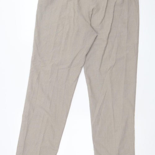 Steilmann Womens Beige Striped  Trousers  Size 14 L30 in