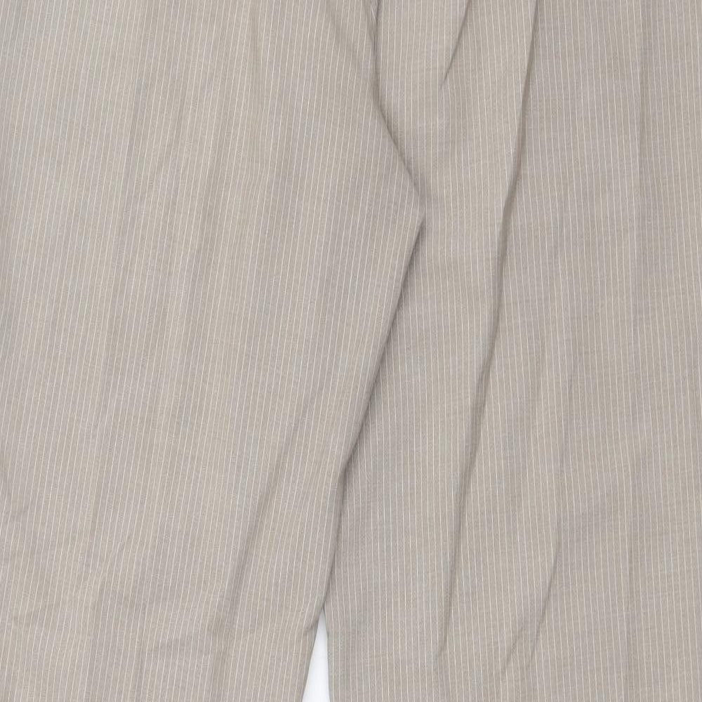 Steilmann Womens Beige Striped  Trousers  Size 14 L30 in