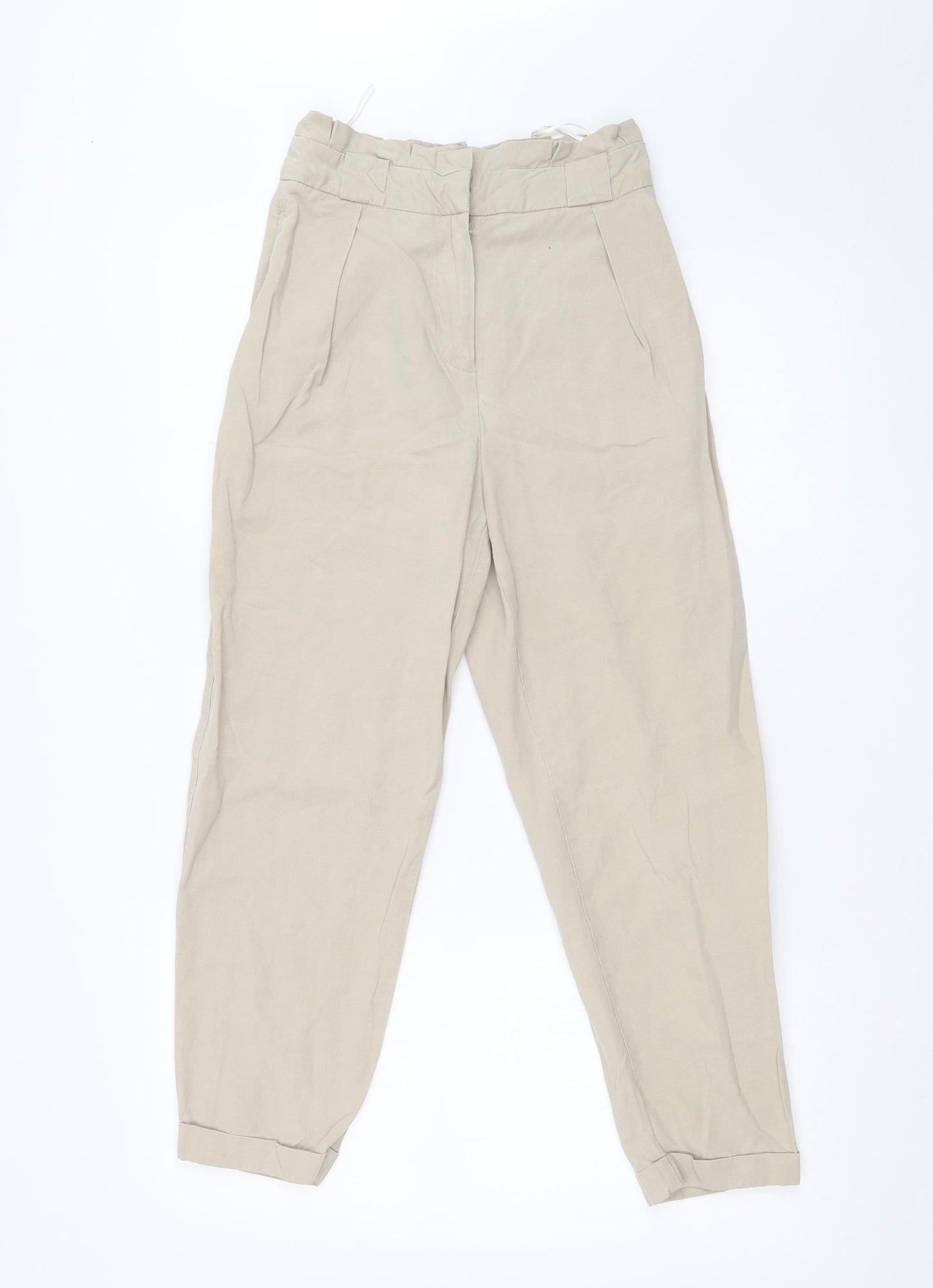Topshop Womens Beige   Trousers  Size 6 L24 in