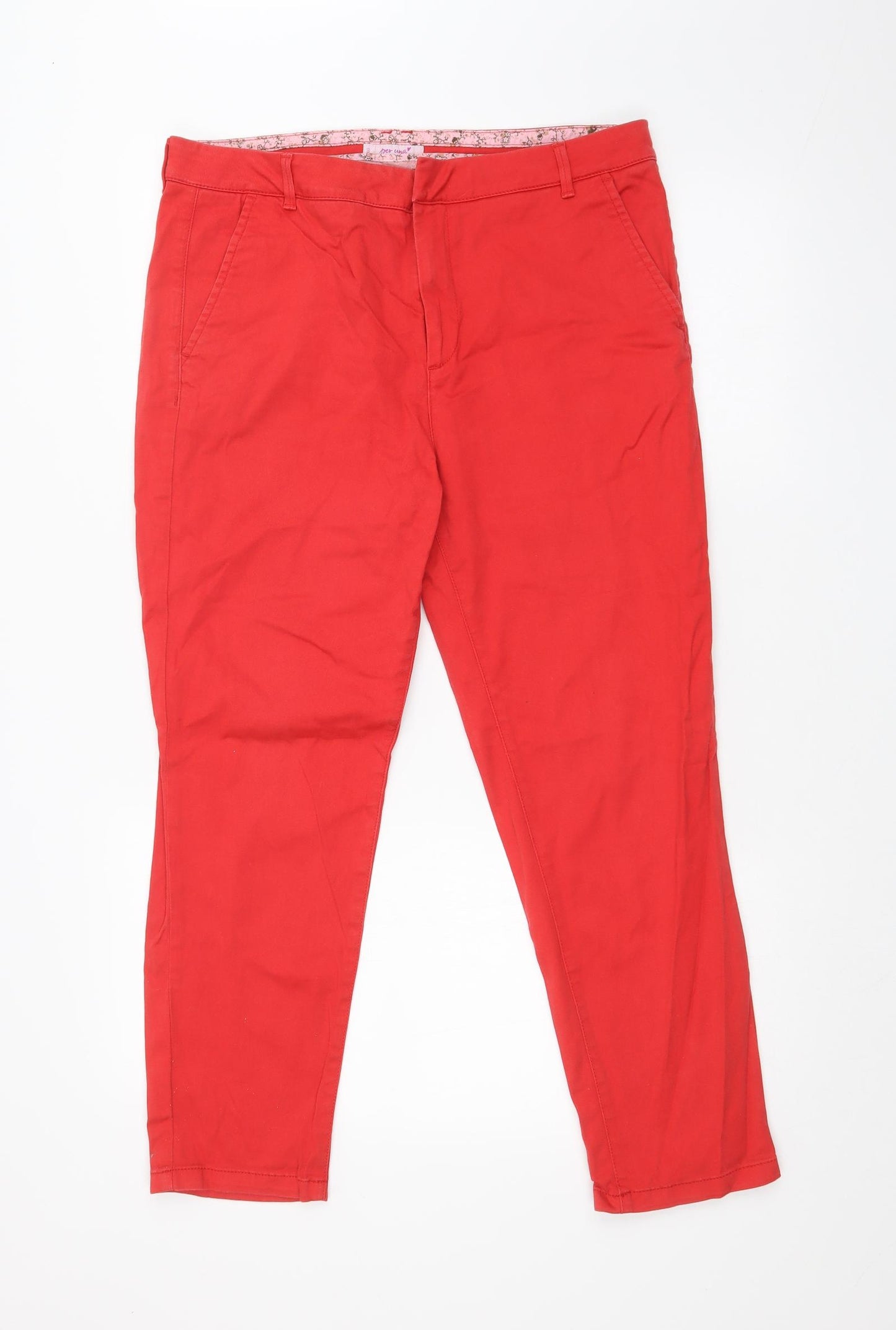 Per Una Womens Red   Straight Jeans Size 14 L26 in