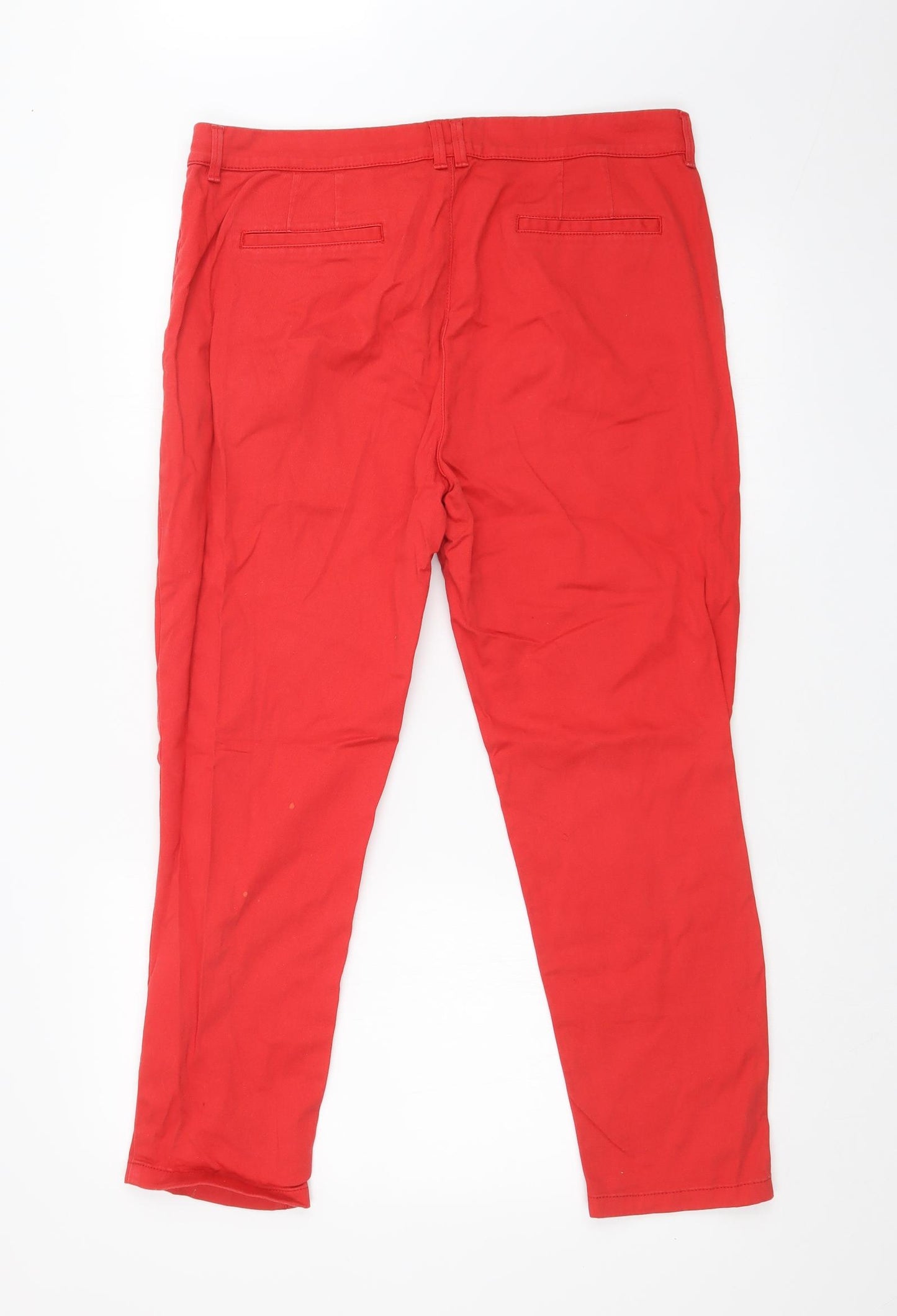 Per Una Womens Red   Straight Jeans Size 14 L26 in