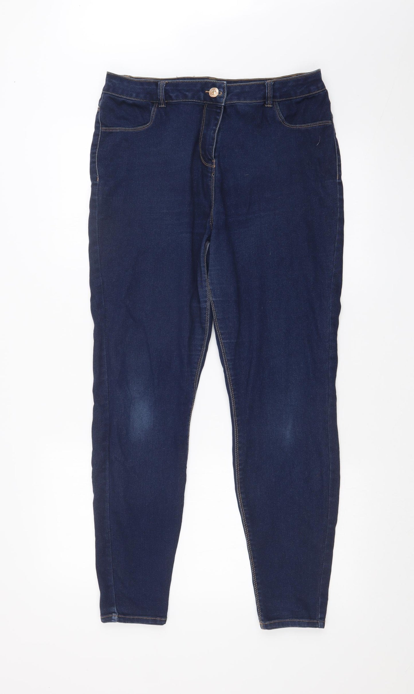 PAPYA Womens Blue   Skinny Jeans Size 14 L26 in