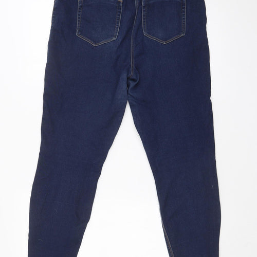 PAPYA Womens Blue   Skinny Jeans Size 14 L26 in