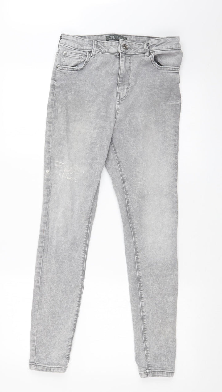 DENIM CO Womens Grey Skinny Jeans Size 12 L26 in
