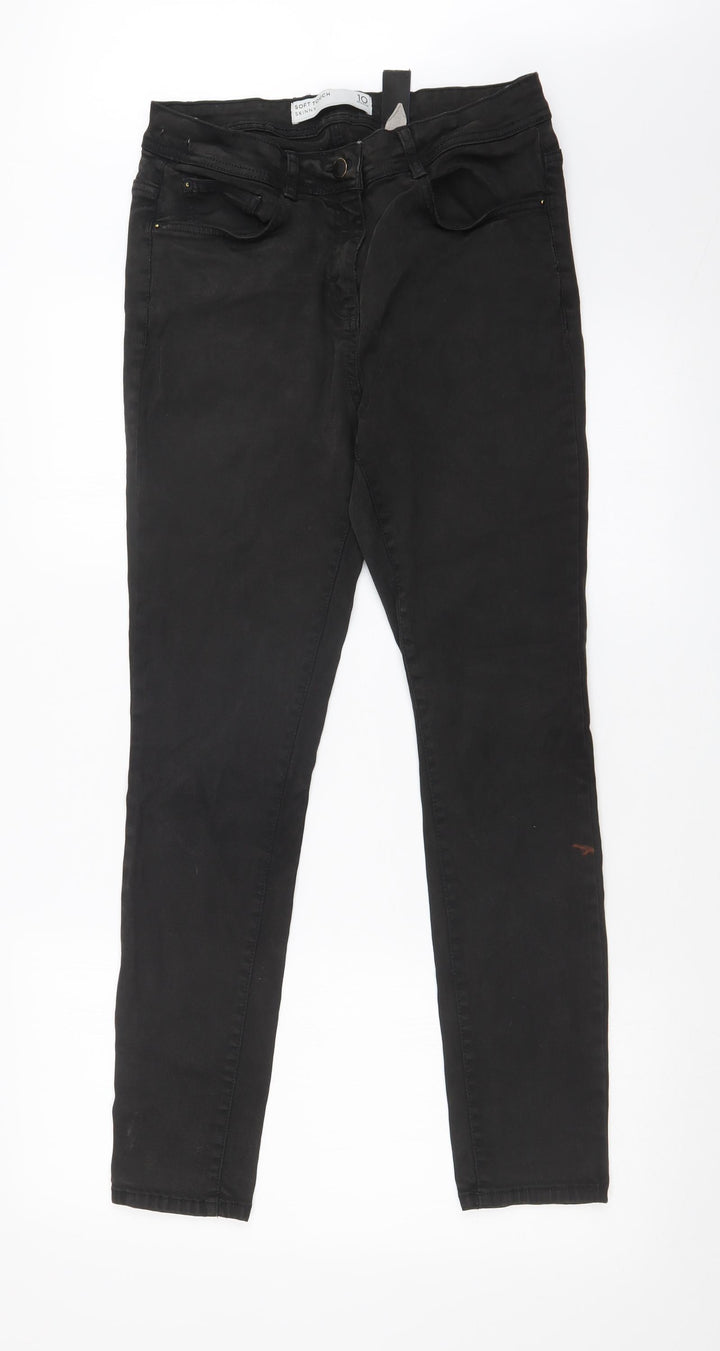 NEXT Womens Black Skinny Jeans Size 10 L28 in