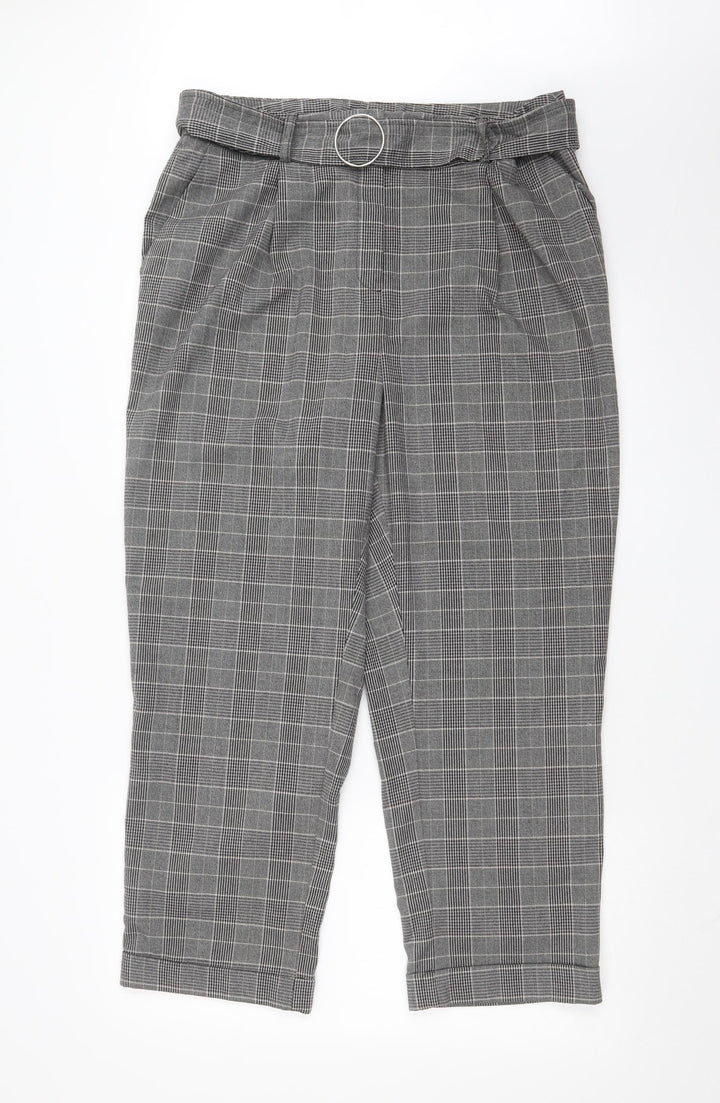 Warehouse Womens Multicoloured Check Dress Pants Trousers Size 18 L24 in