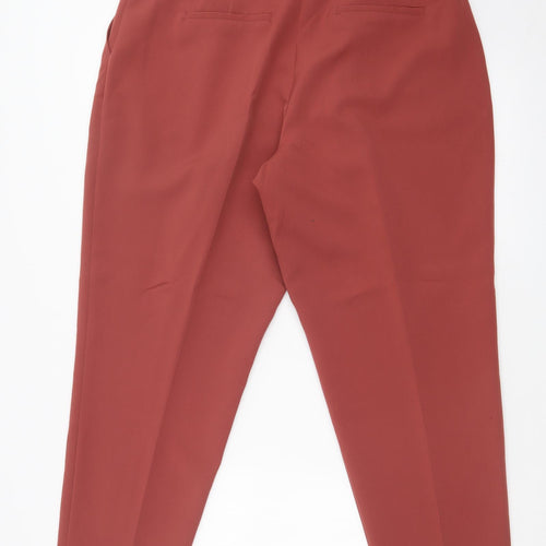 New Look Womens Red   Dress Pants Trousers Size 14 L24 in