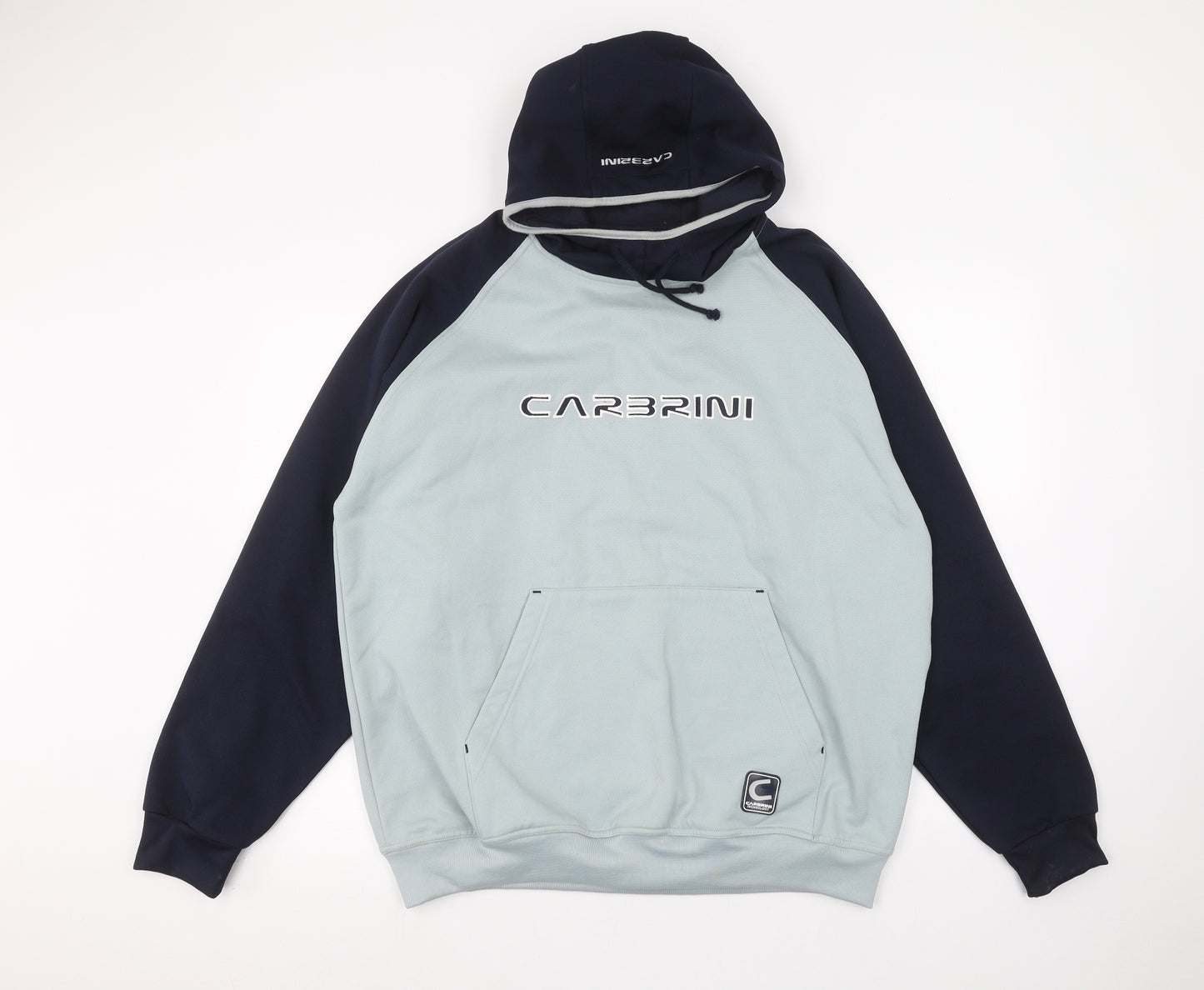 Carbrini Mens Blue   Pullover Hoodie Size L