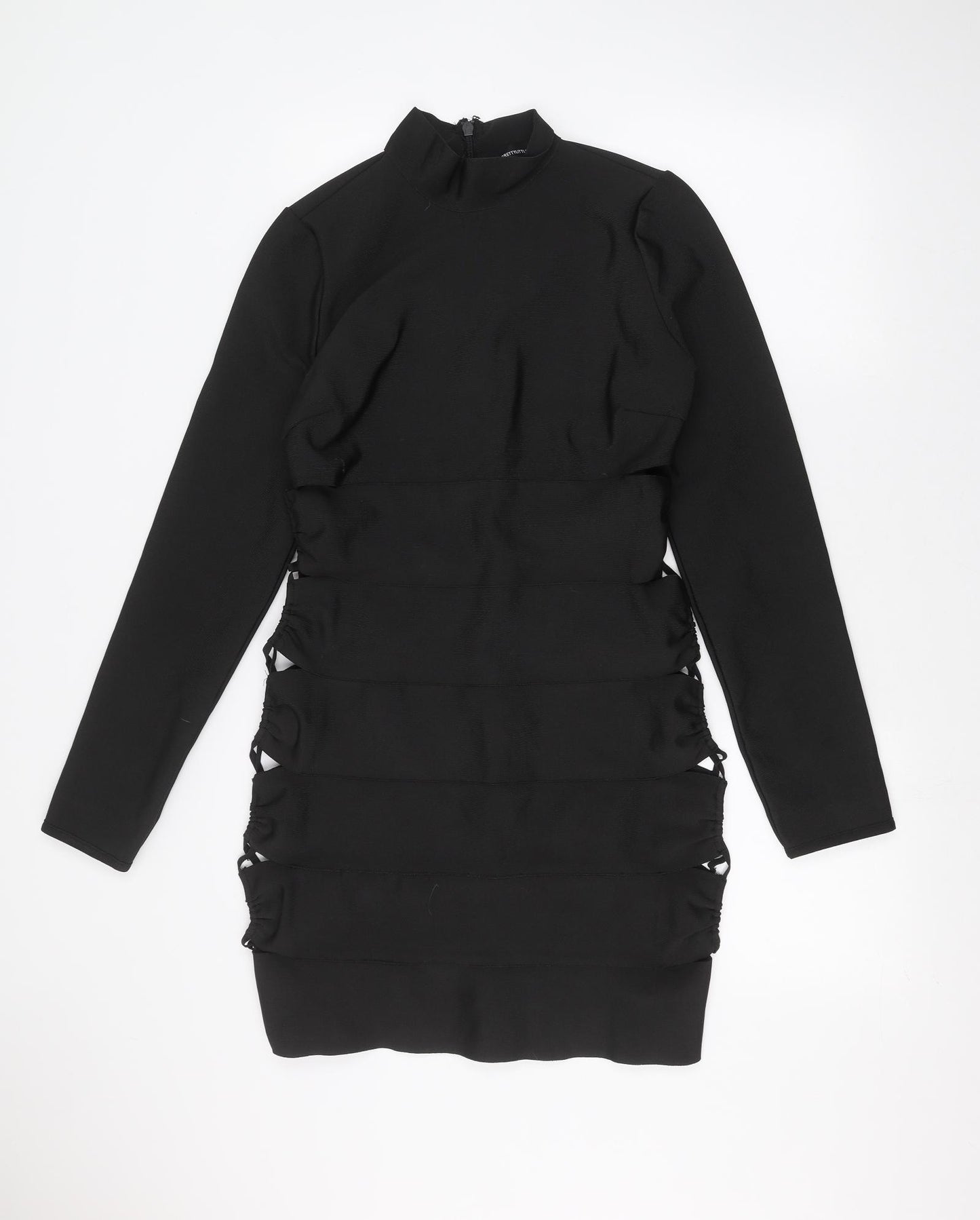 PRETTYLITTLETHING Womens Black   Pencil Dress  Size 14