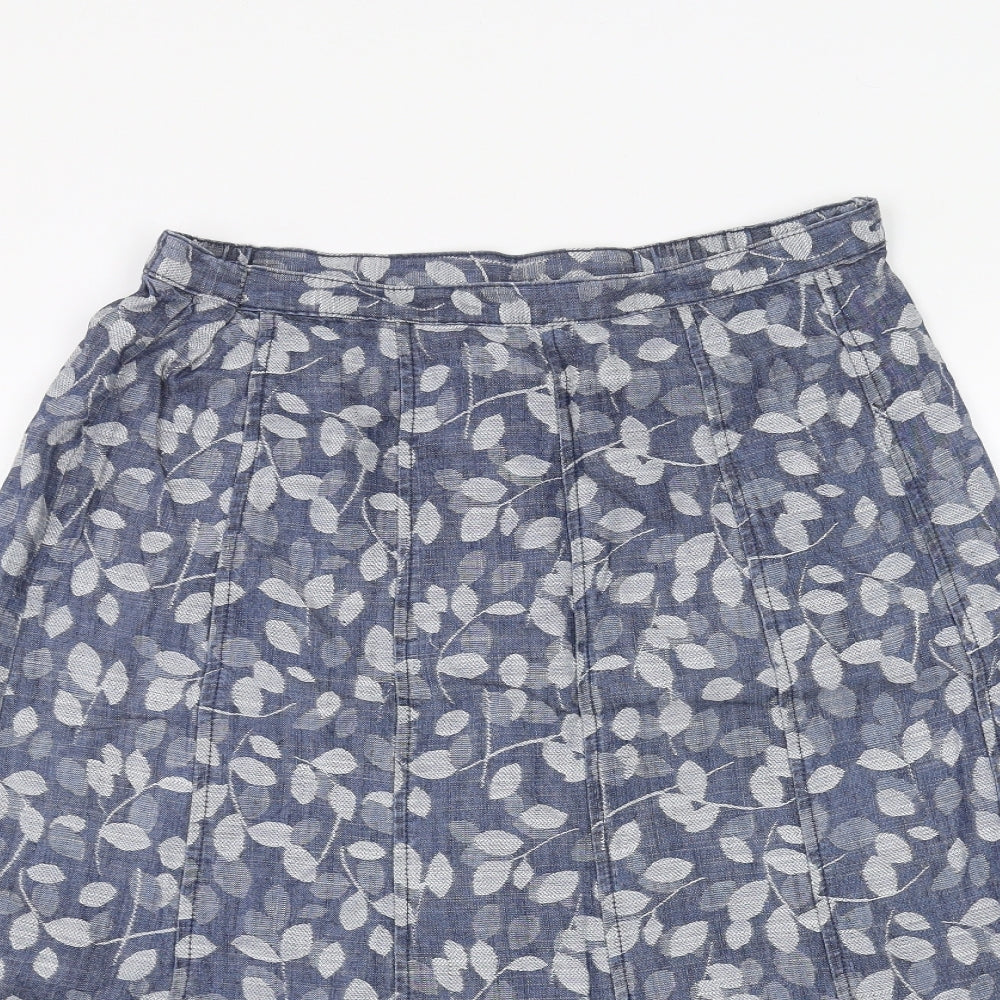 Marks and Spencer Womens Blue   A-Line Skirt Size 10
