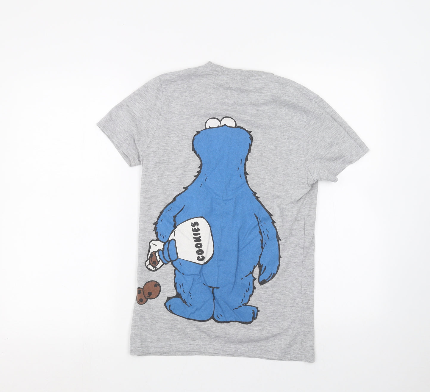 Topman Mens Grey    T-Shirt Size XS  - Cookie monster