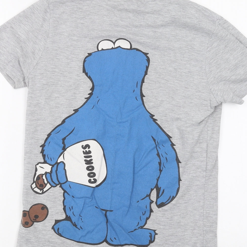 Topman Mens Grey    T-Shirt Size XS  - Cookie monster