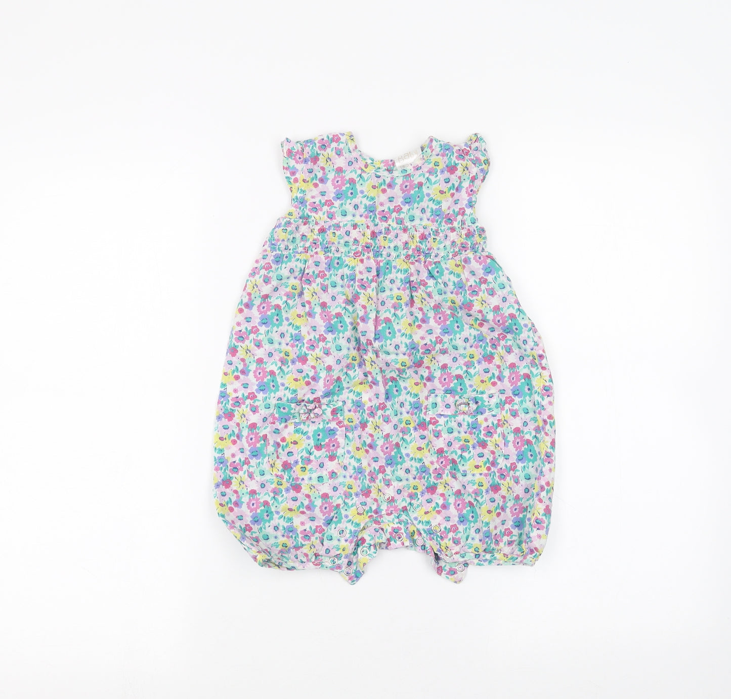 Baby Baby White Floral  Babygrow One-Piece Size 18-24 Months