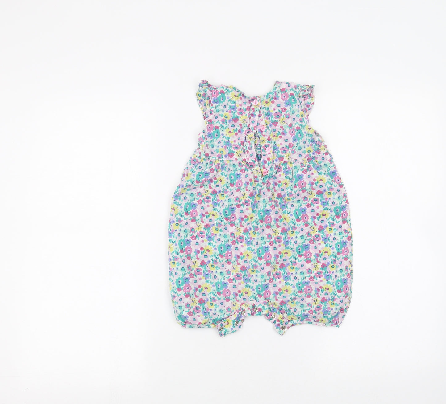 Baby Baby White Floral  Babygrow One-Piece Size 18-24 Months