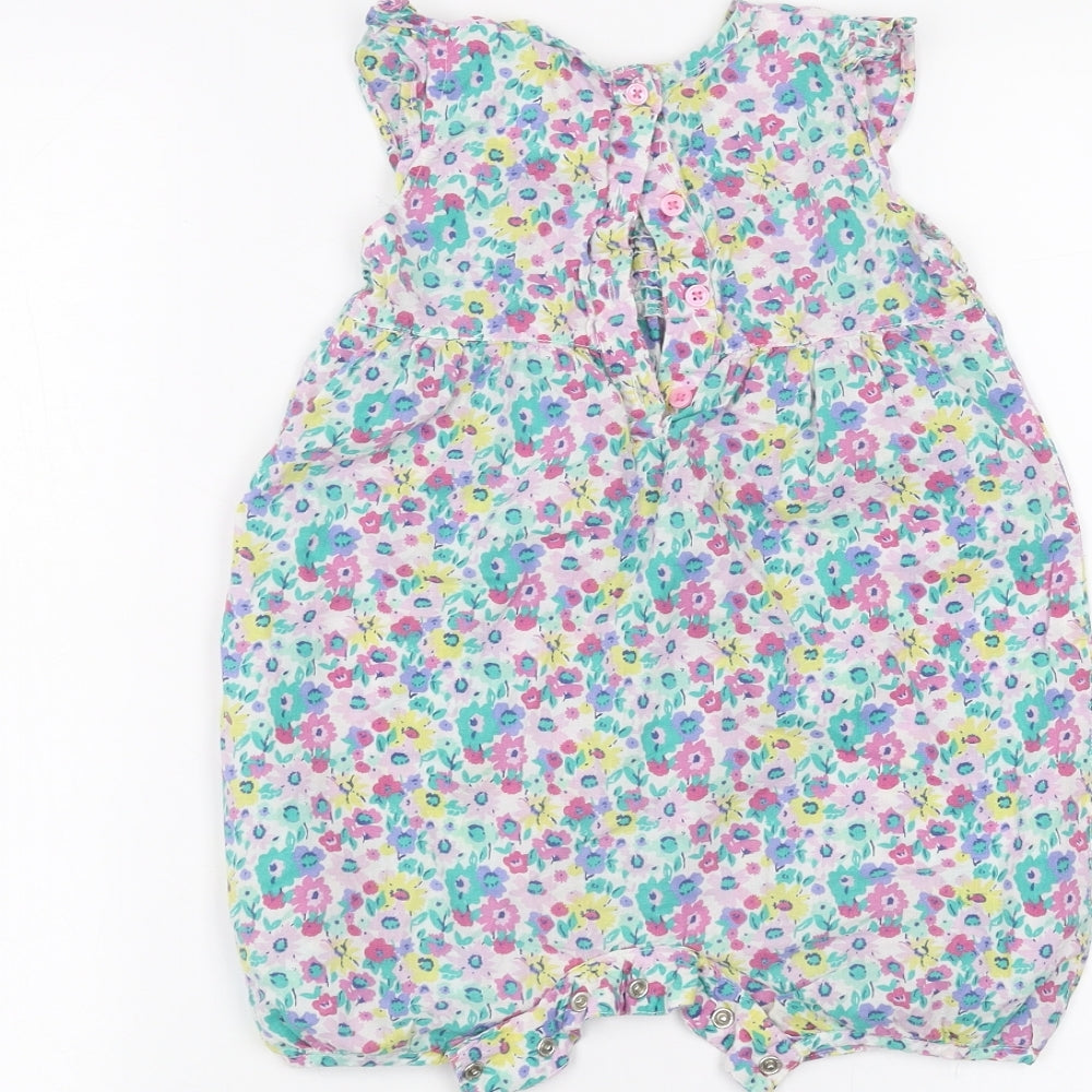 Baby Baby White Floral  Babygrow One-Piece Size 18-24 Months