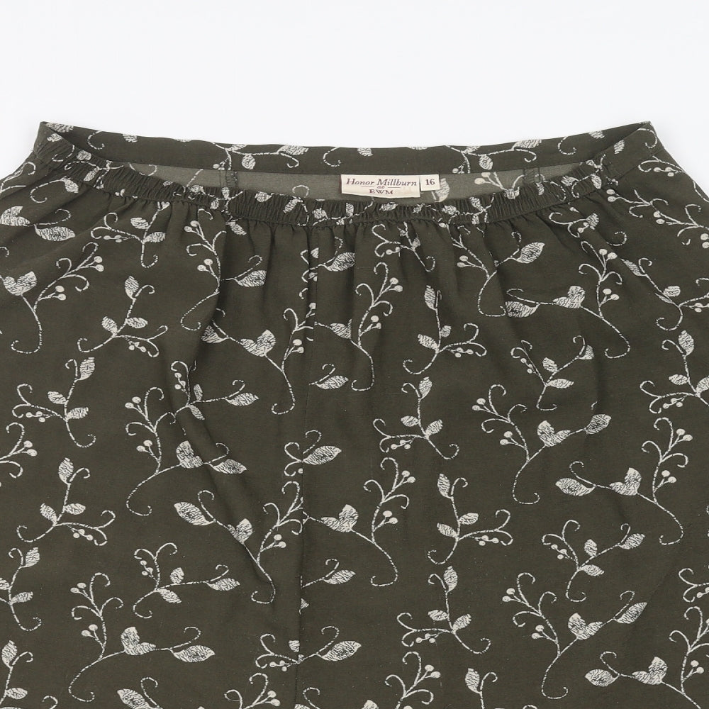 EWM Womens Green   A-Line Skirt Size 16