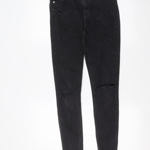 Denim & Co. Womens Black   Skinny Jeans Size 12 L28 in