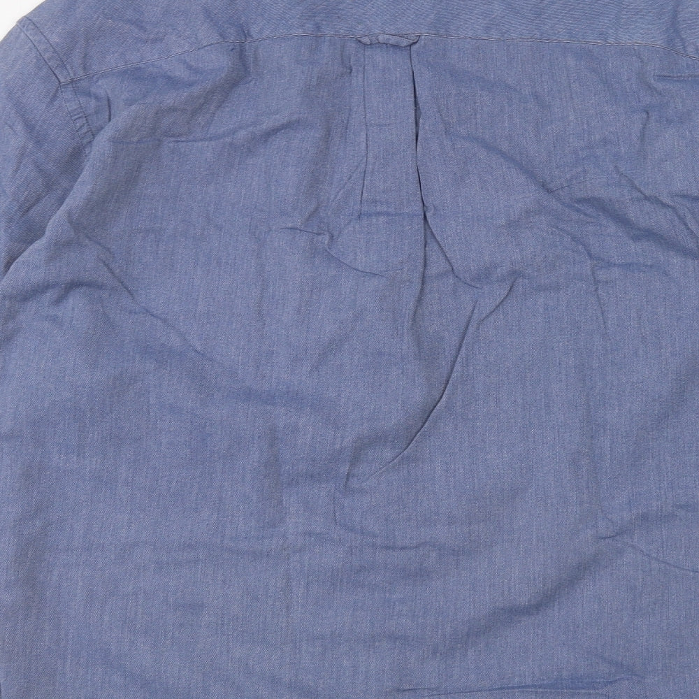Marks and Spencer Mens Blue    Dress Shirt Size L