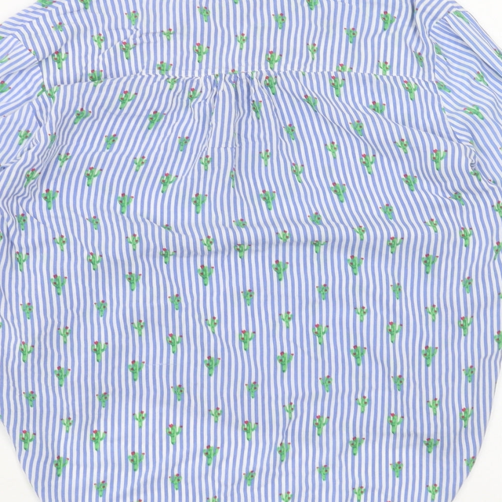 Primark Womens White Striped  Basic T-Shirt Size 16