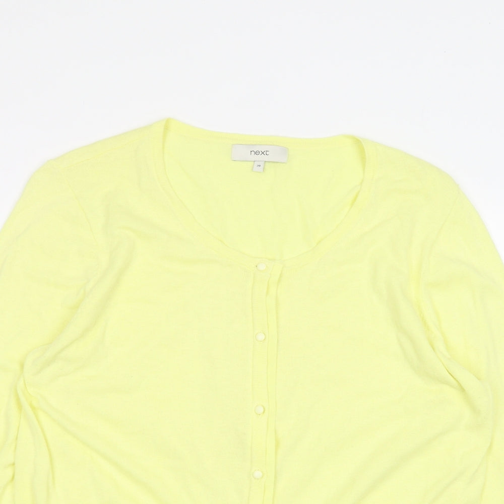 NEXT Womens Yellow   Cardigan Jumper Size 10