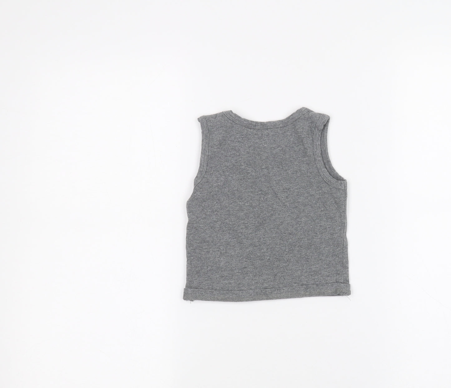 Preworn Baby Grey   Basic Tank Size 12 Months