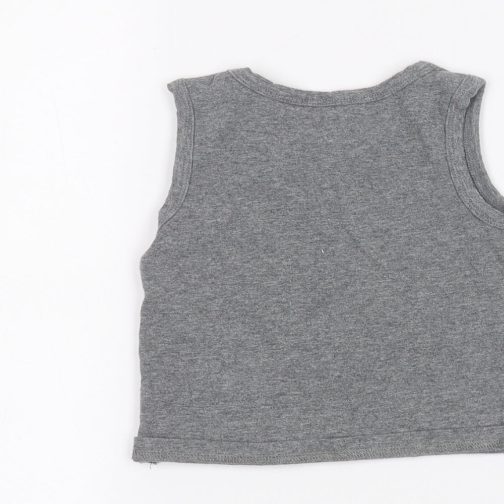 Preworn Baby Grey   Basic Tank Size 12 Months
