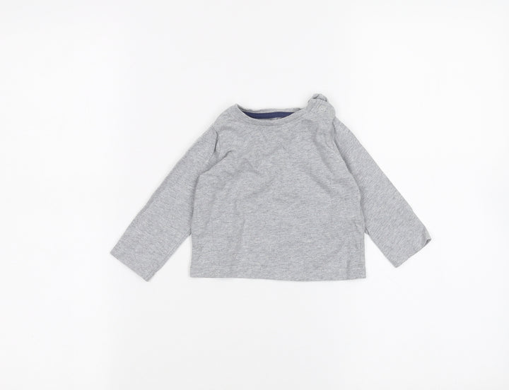 Baby Boden Baby Grey Basic T-Shirt Size 3-6 Months