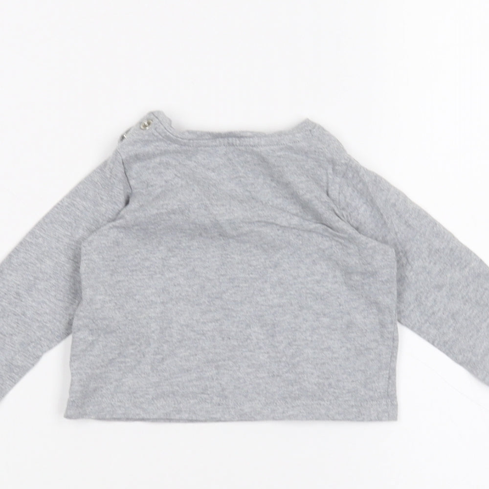 Baby Boden Baby Grey   Basic T-Shirt Size 3-6 Months