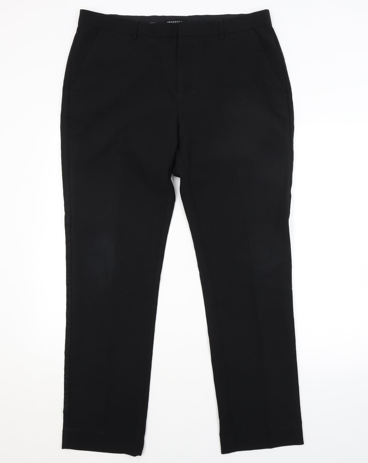 Peacocks Mens Black   Trousers  Size 36 L29 in