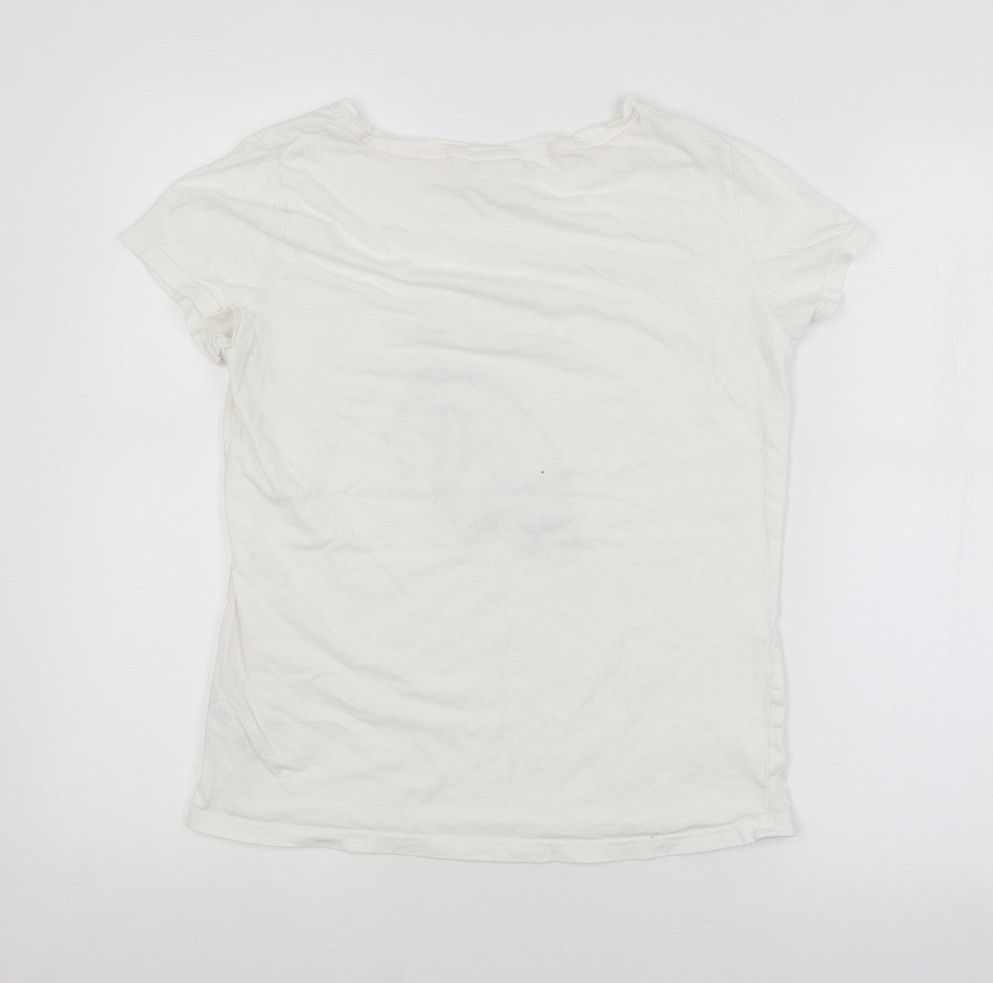 Disney Womens White   Top Pyjama Top Size 8  - WINNIE THE POOH