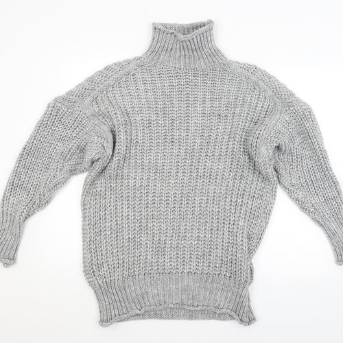 Preworn Womens Grey Striped  Pullover Jumper