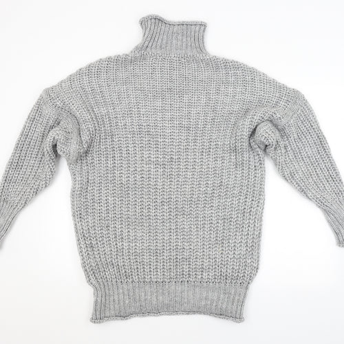Preworn Womens Grey Striped  Pullover Jumper