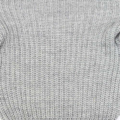 Preworn Womens Grey Striped  Pullover Jumper