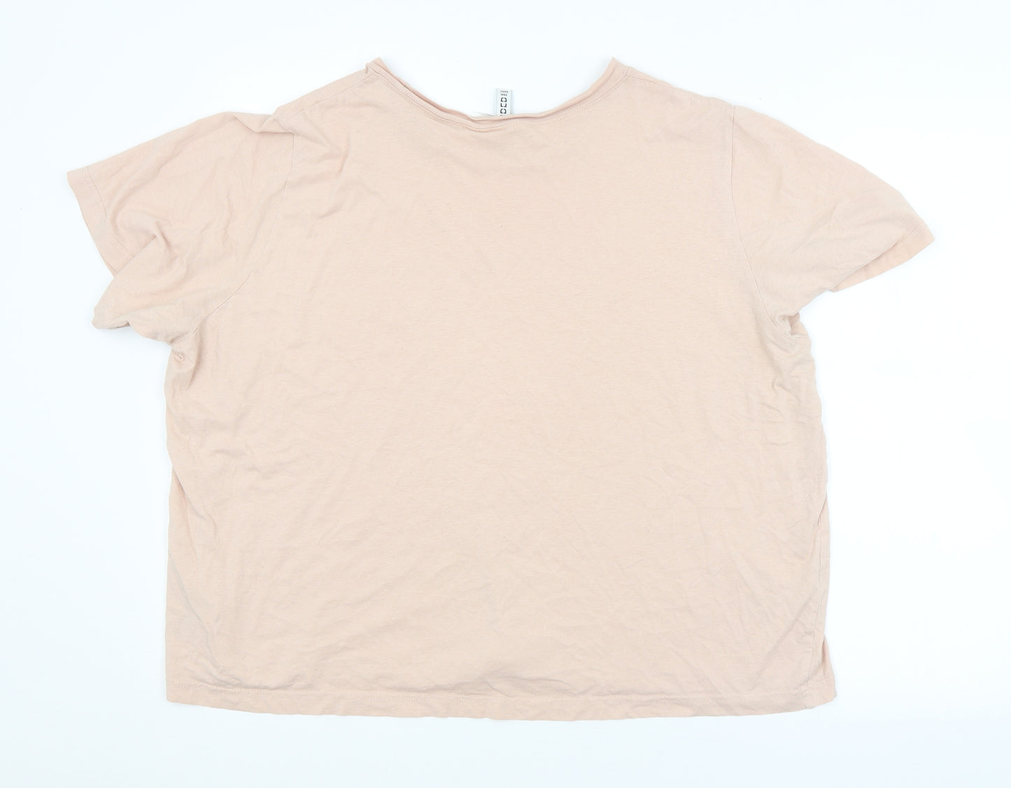H&M Womens Pink   Basic T-Shirt Size XL  - LOVE