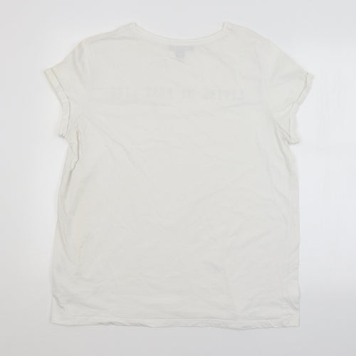 Primark Womens White   Basic T-Shirt Size 14