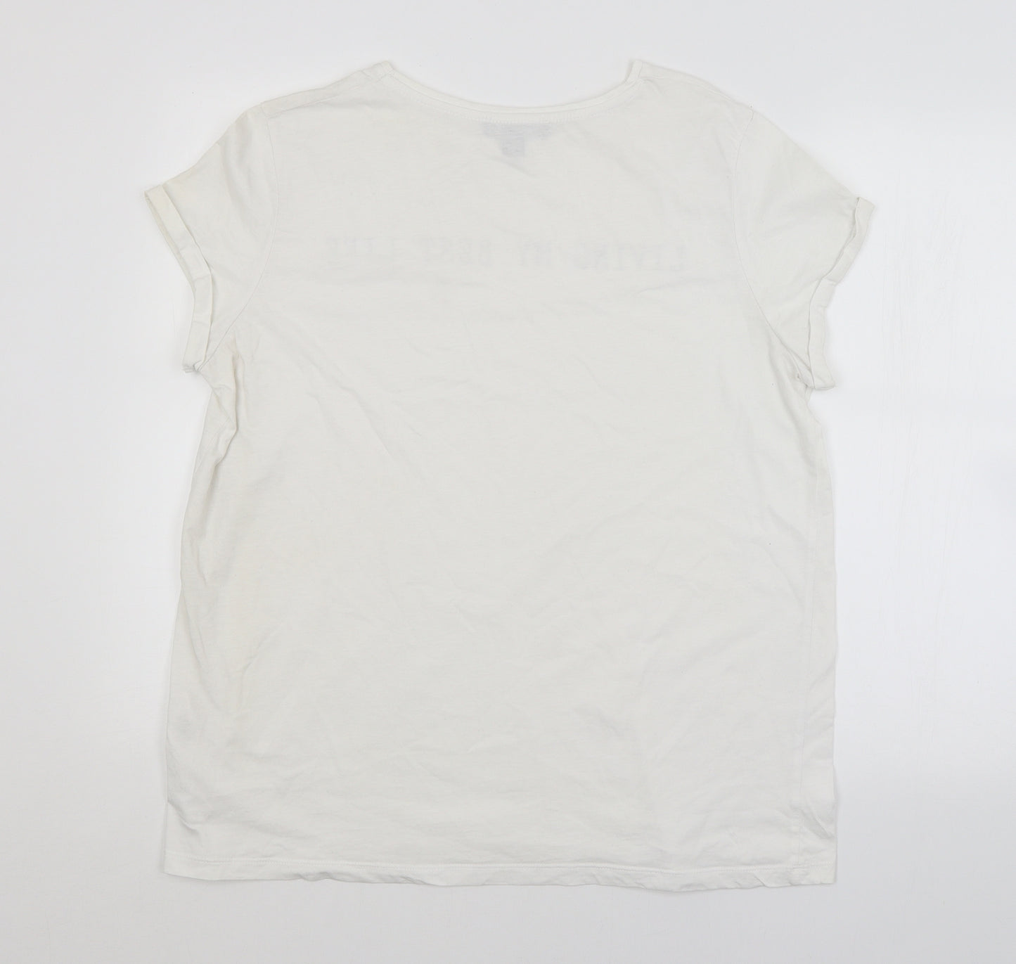 Primark Womens White   Basic T-Shirt Size 14