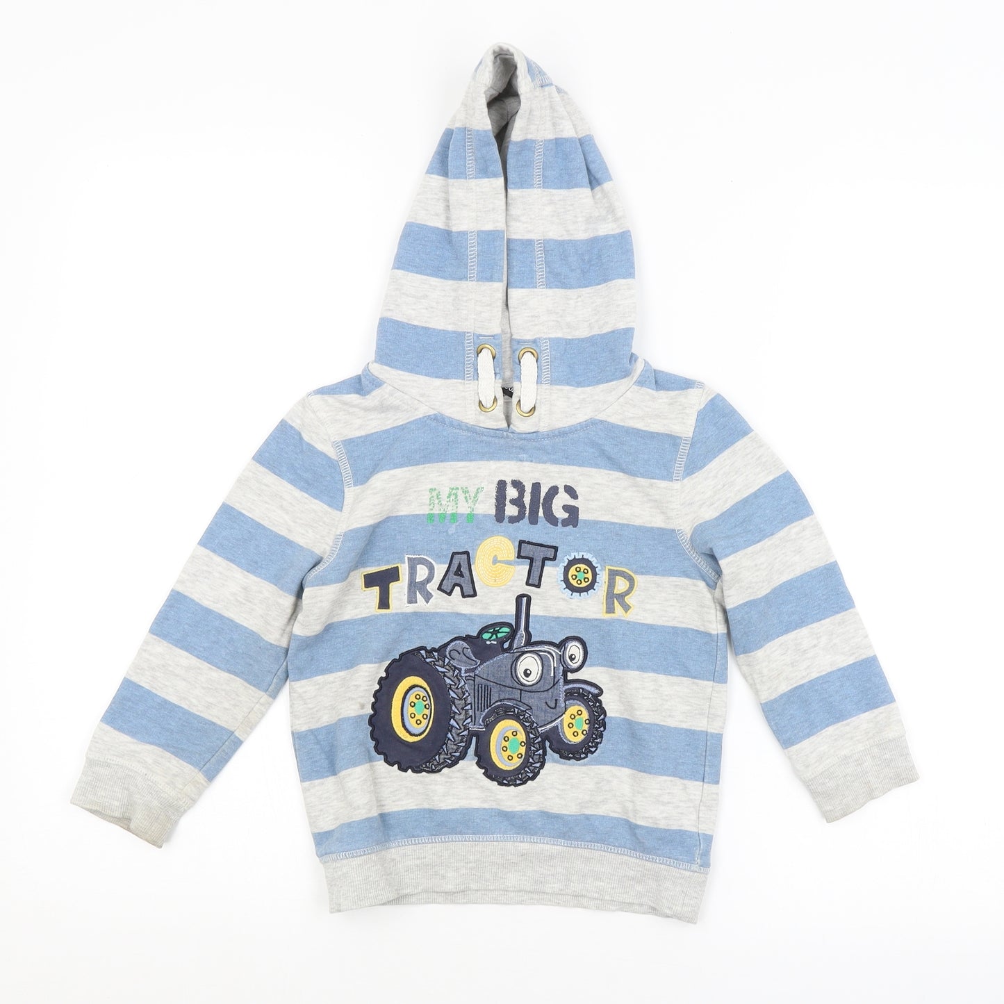 George Boys Multicoloured Striped  Pullover Hoodie Size 3-4 Years
