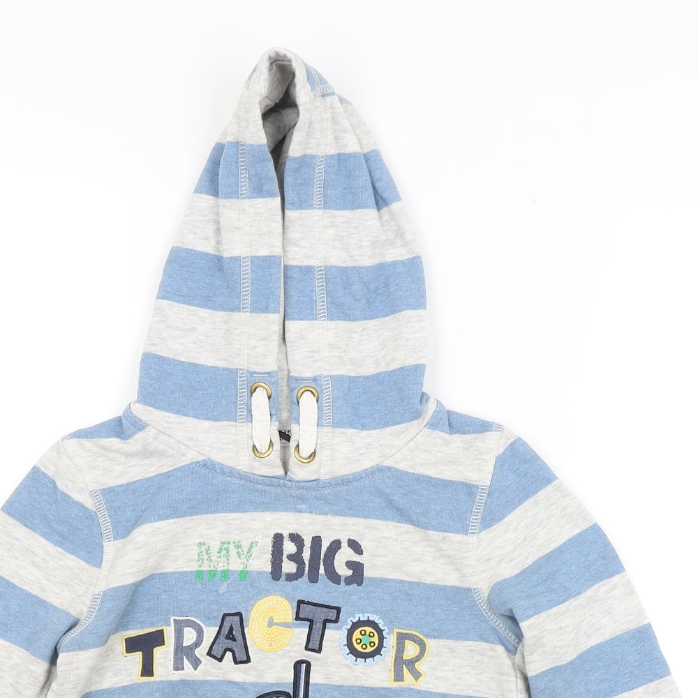 George Boys Multicoloured Striped  Pullover Hoodie Size 3-4 Years