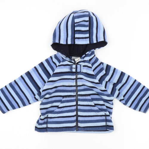 Ladybird Baby Blue Striped  Basic Coat Coat Size 3-6 Months