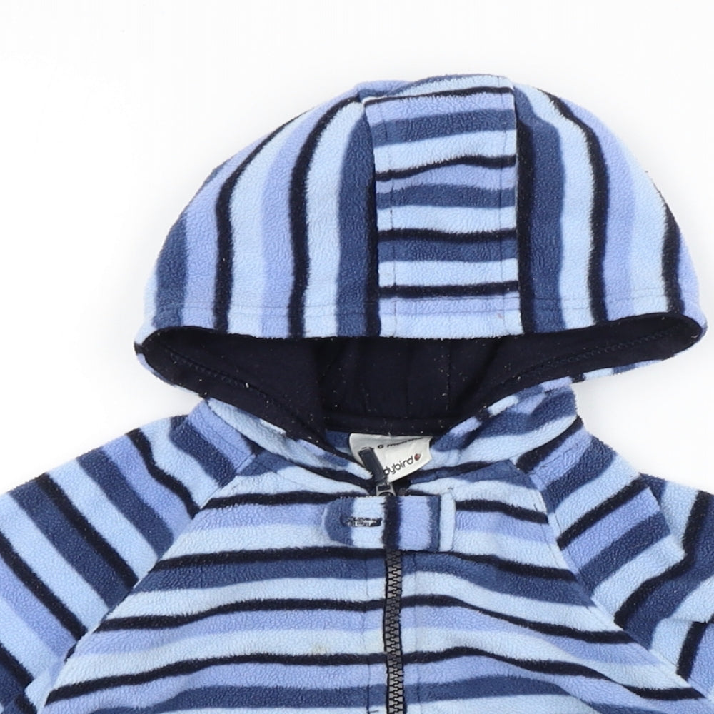 Ladybird Baby Blue Striped  Basic Coat Coat Size 3-6 Months