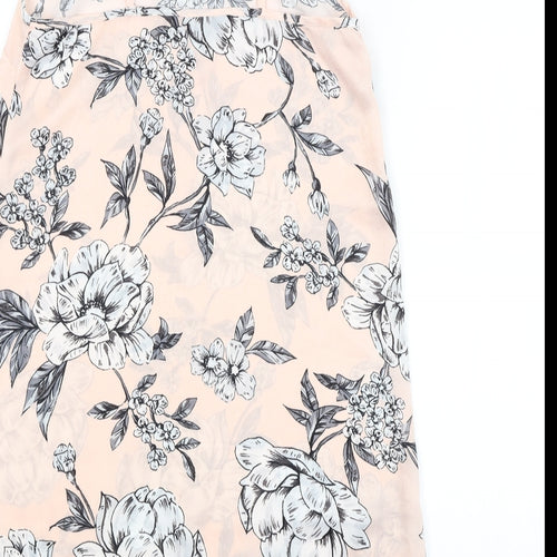 Secret Possessions Womens Pink Floral  Slip Dress  Size 6