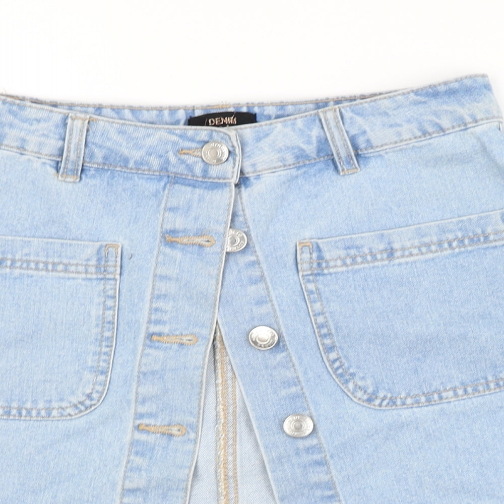 /DENIM Womens Blue   A-Line Skirt Size 8
