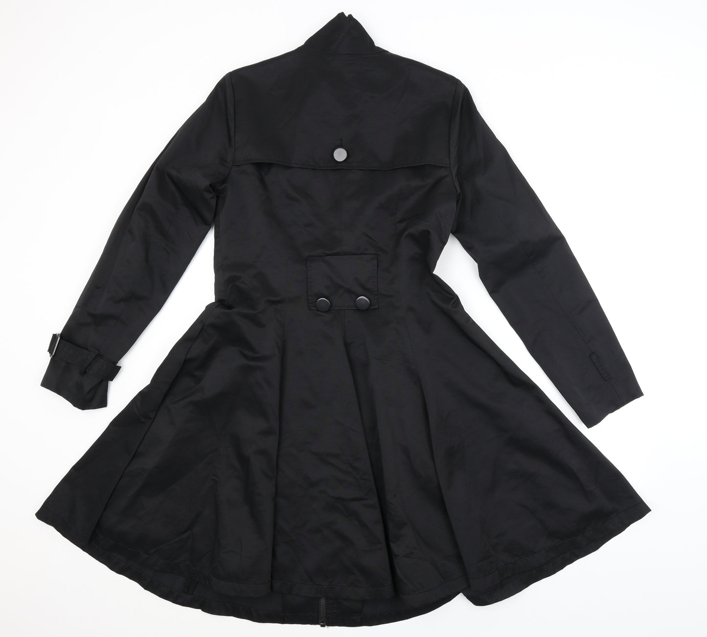 Love Label Womens Black   Trench Coat Coat Size 10
